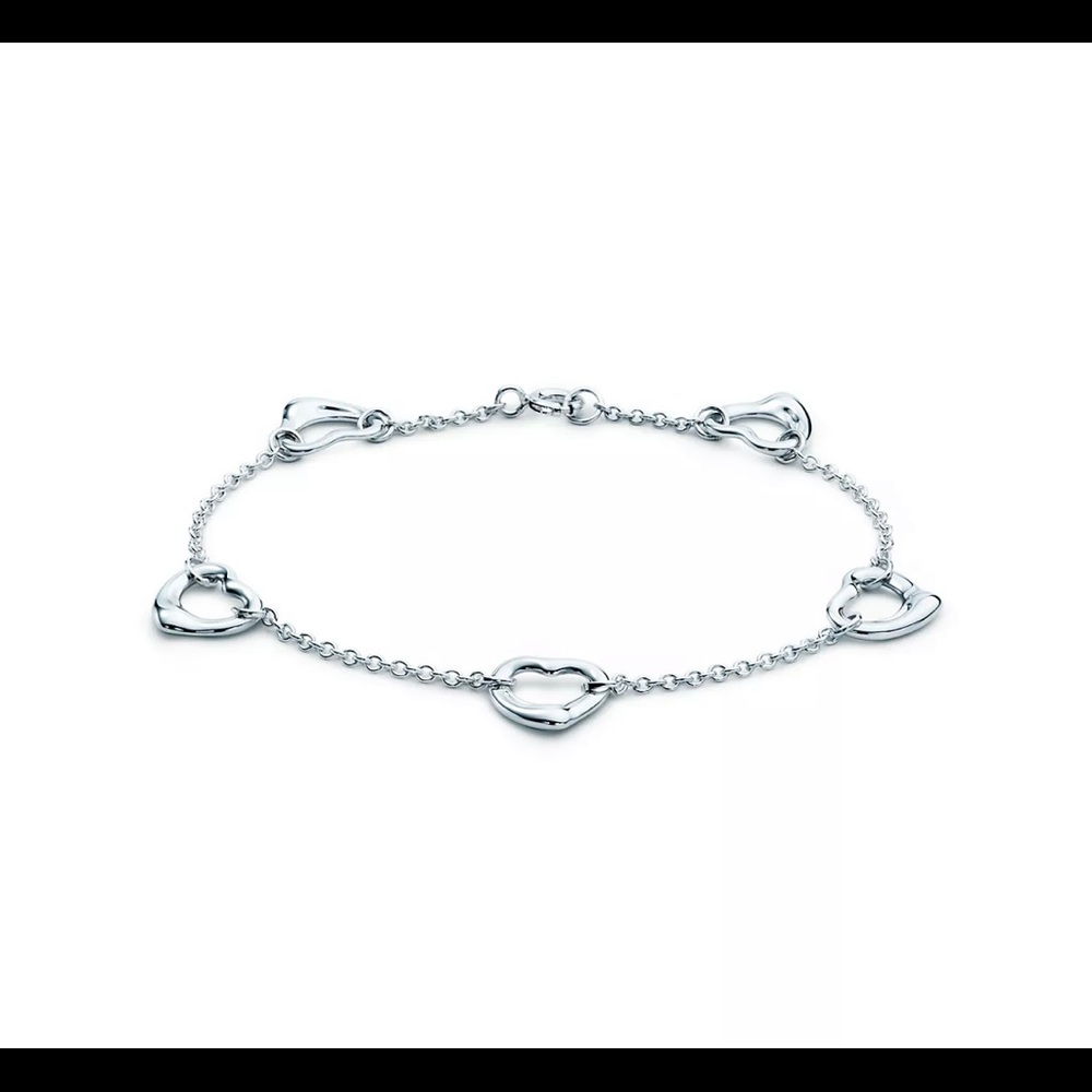 Silver Tiffany heart bracelet